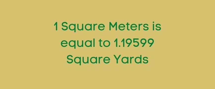 Square Meters Square Yards